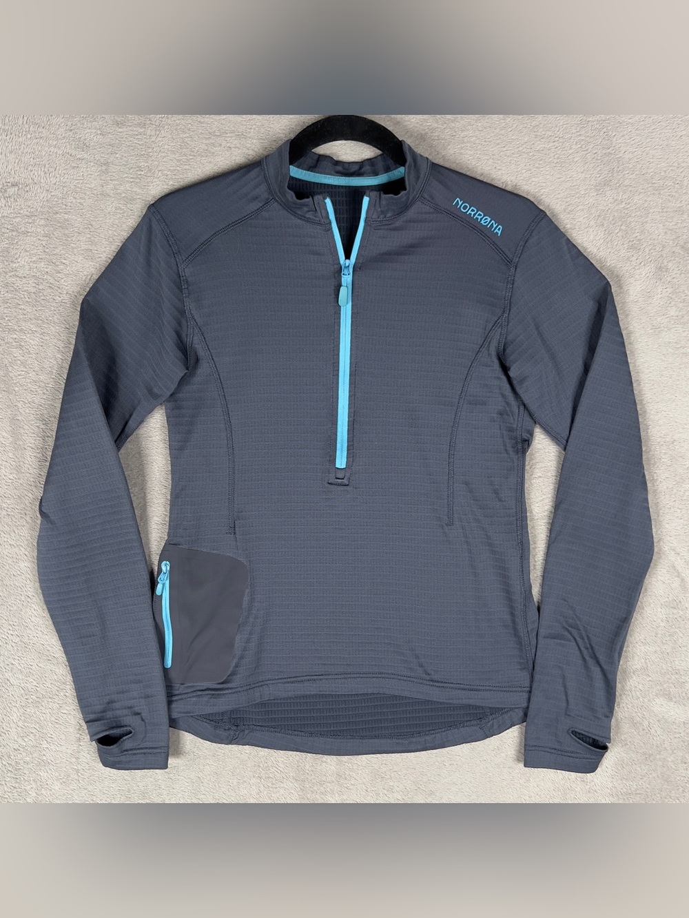 Norrona Bitihorn Equaliser Zip Neck Women's Medium Polartec Fleece Navy Outdoor